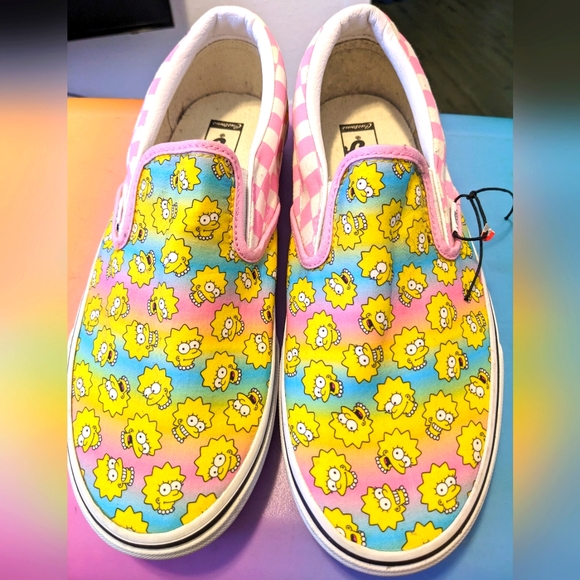Checkered Lisa Simpson Vans - Picture 1 of 2